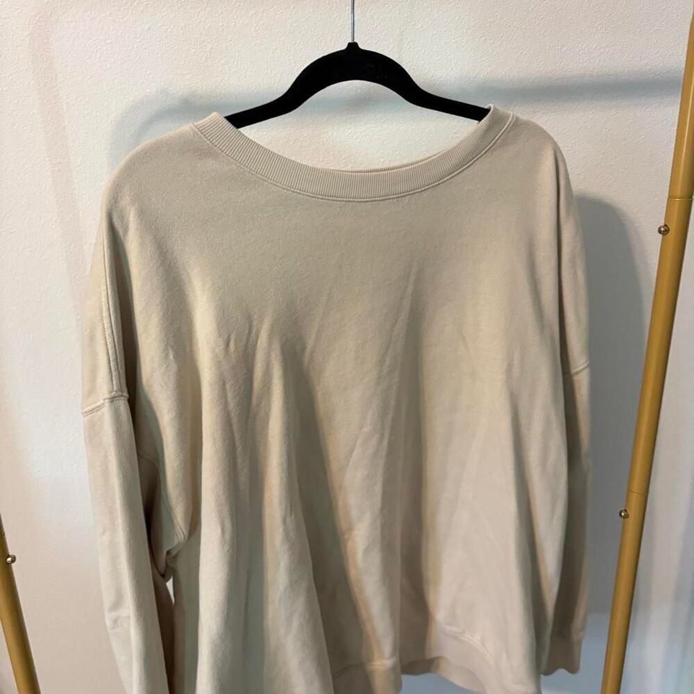 Old-navy Women's Cream and Tan Jumper